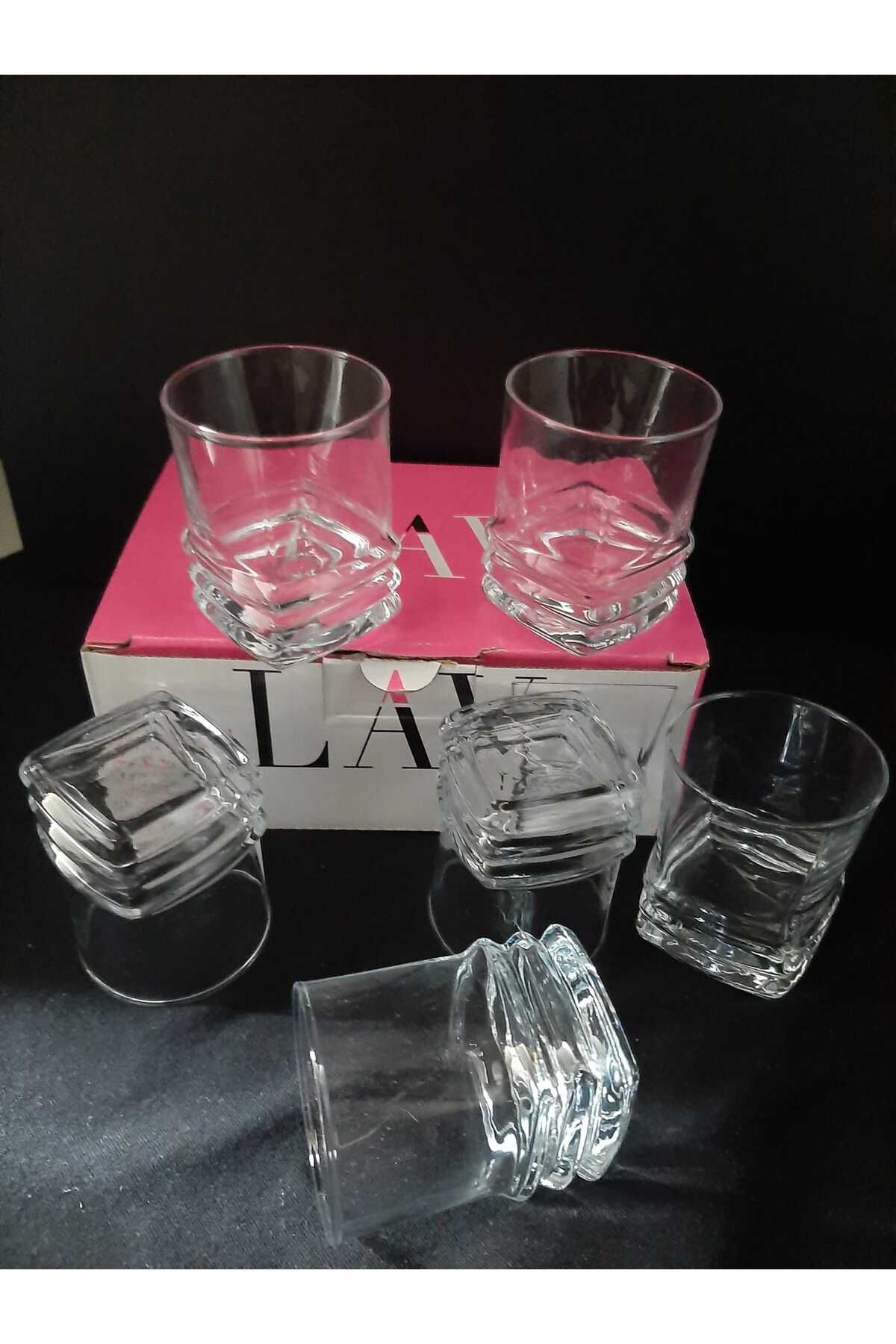 TEZPAZAR Premium 6 Adet Mini Shot Bardağı Hacim 60 ml Likör Şat Bardağı Cam Bardak Yükseklik 6 cm