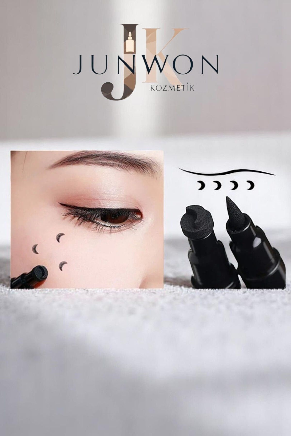 junwon Çift Uçlu Ay Desenli Eyeliner