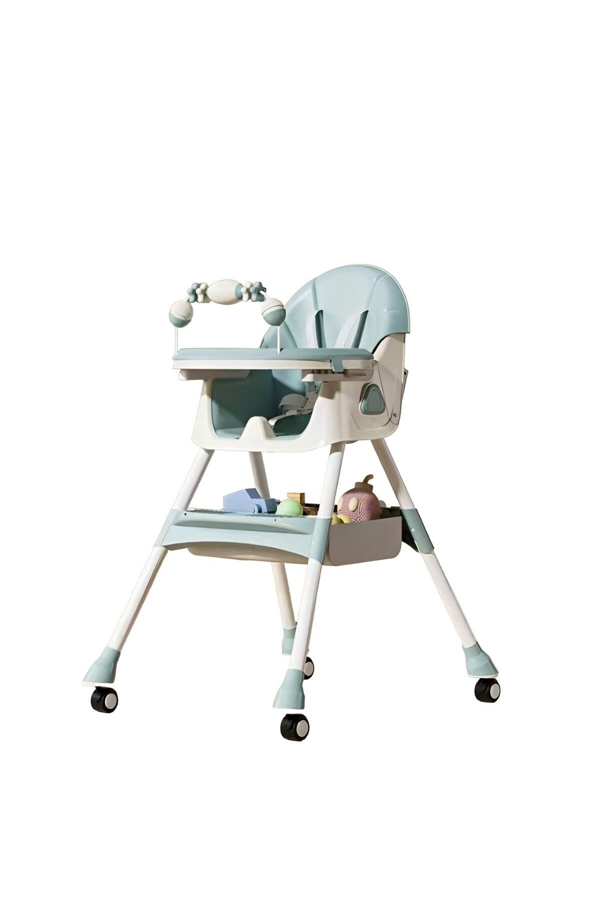 OEM Scaun De Masa Pentru Bebelusi Si Copii, 2 Tavite Cu Jucarii Si Husa Detasabile, Mult Unisex - 10