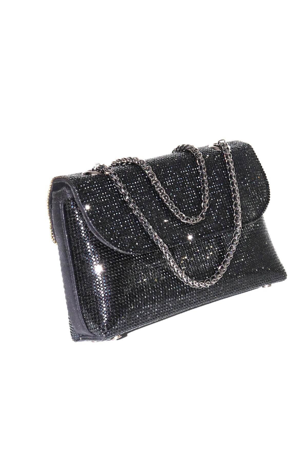 KEEBA-Black Evening Bag with Stones. Women's Black Evening Dress Stone Bag. Wedding Graduation Portfolio Clutch Invitation Bag 4