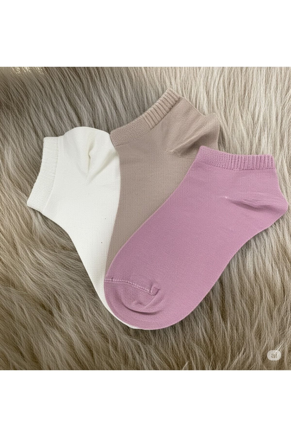KANERUZ Doğal Anti Bakteriyel Bambu Patik Çorap – Dikişsiz Konfor, 3'lü Paket