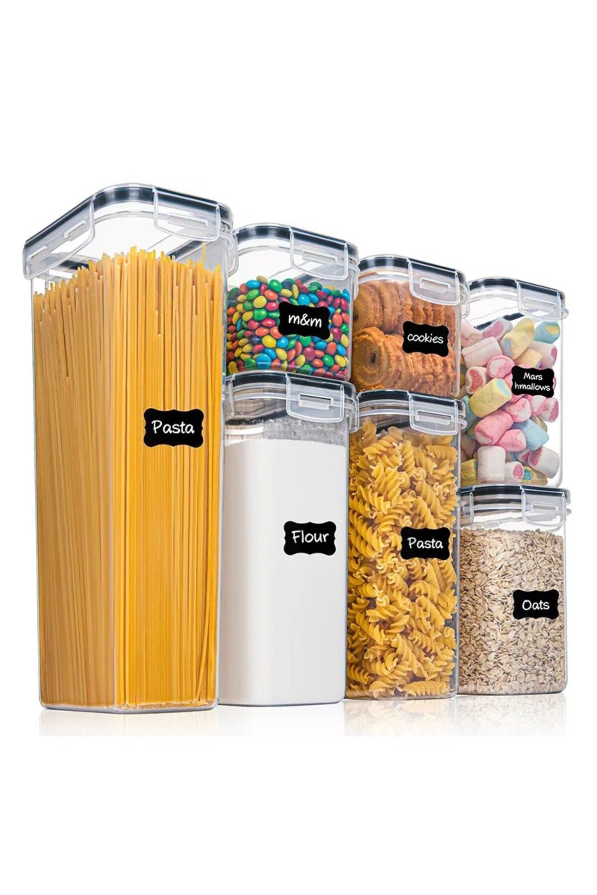 OEM Cutii De Depozitare Alimente, Set Din 7 Cutii Pentru Condimente, Cereale, Cutii Pent Unisex - 10
