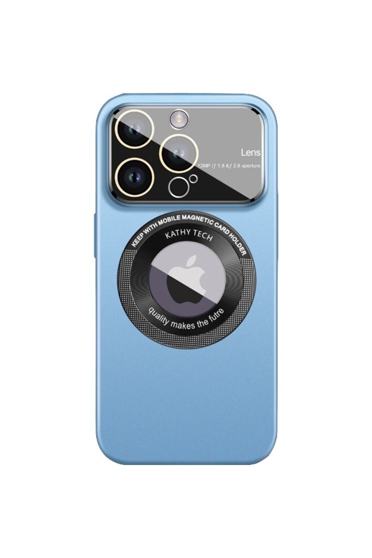 OEM Husa Protectie Magsafe Kathy Tech, Pentru Apple Iphone 13, Dublu Cerc, Albastru Desc Unisex - 10