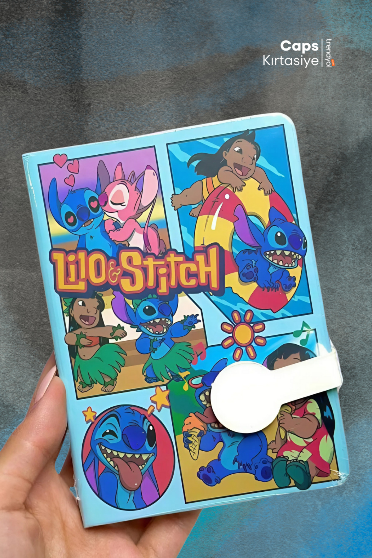 caps office A5 Boyut Stitch Temalı 160 Sayfa Renkli Kapaklı Defter – 4 Farklı Tema Seçeneği