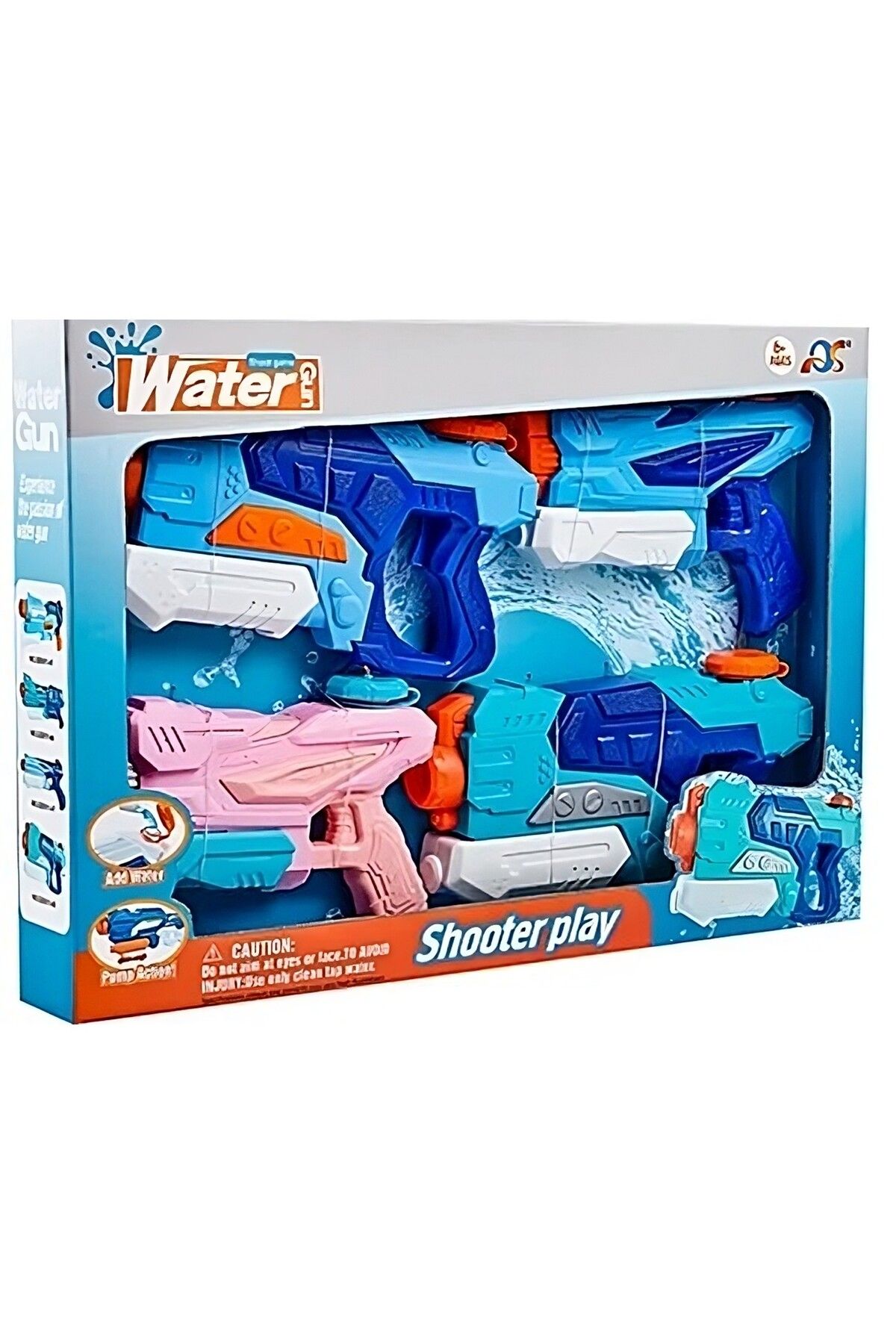 OEM Set 4x Pistol Cu Apa Pentru Copii, 6ani+, Multicolor, 2x 550 Ml + 2x 300 Ml Unisex - 10