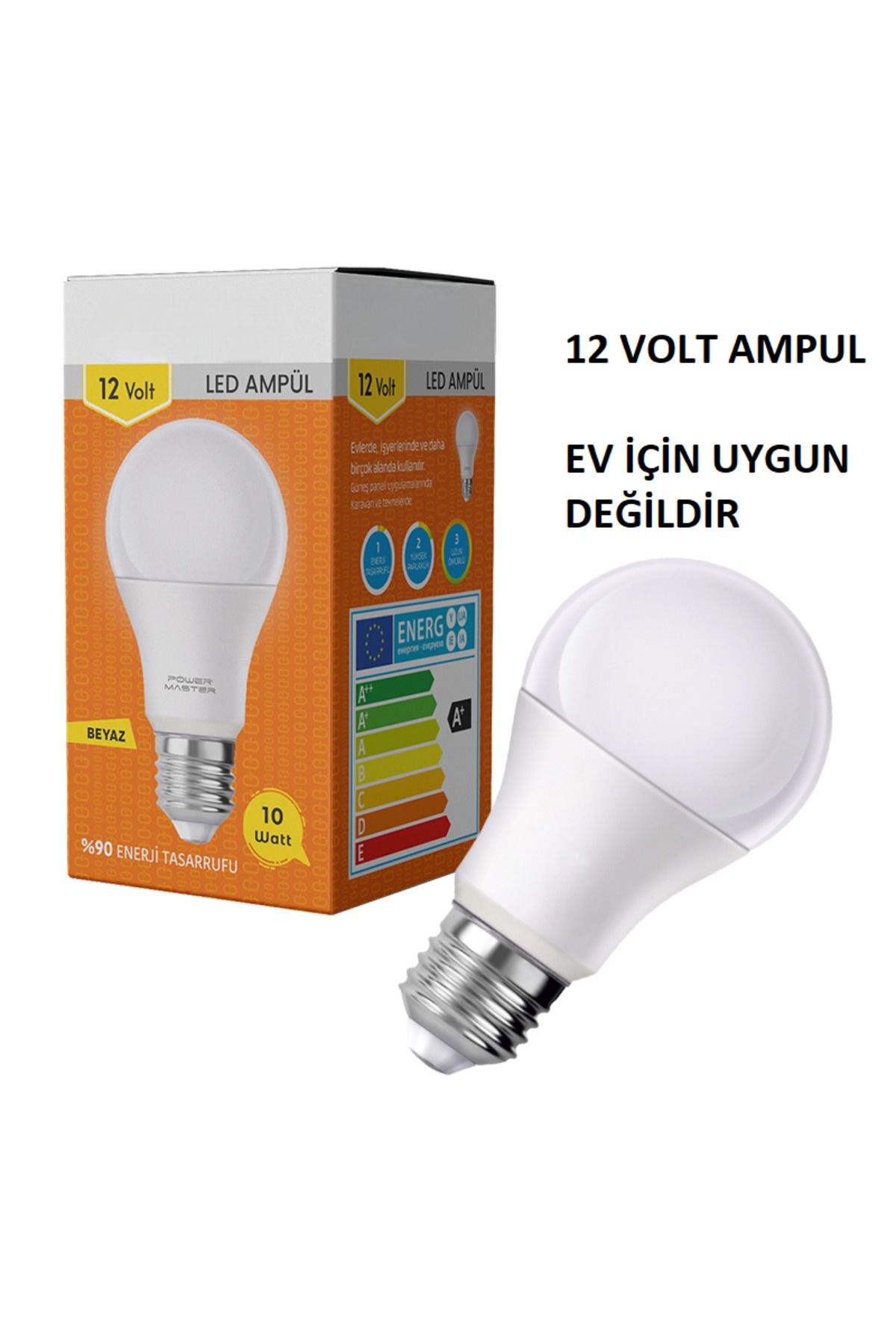 nelerbulurum 12 VOLT 10 WATT 6500K 850 LÜMEN BEYAZ LED AMPUL (EV İÇİN UYGUN DEĞİLDİR)