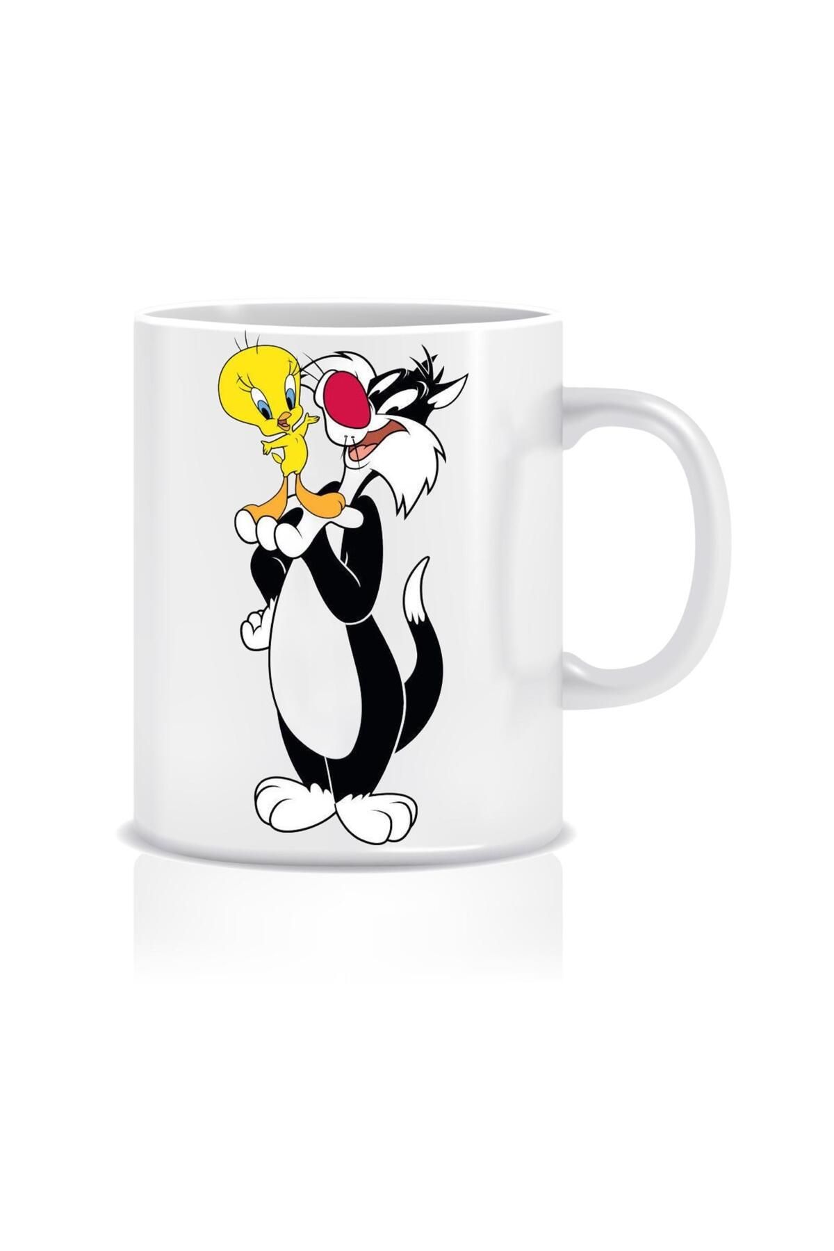 Puficca Tasarım Tweety ve Sylvester Baskılı Kupa Bardak