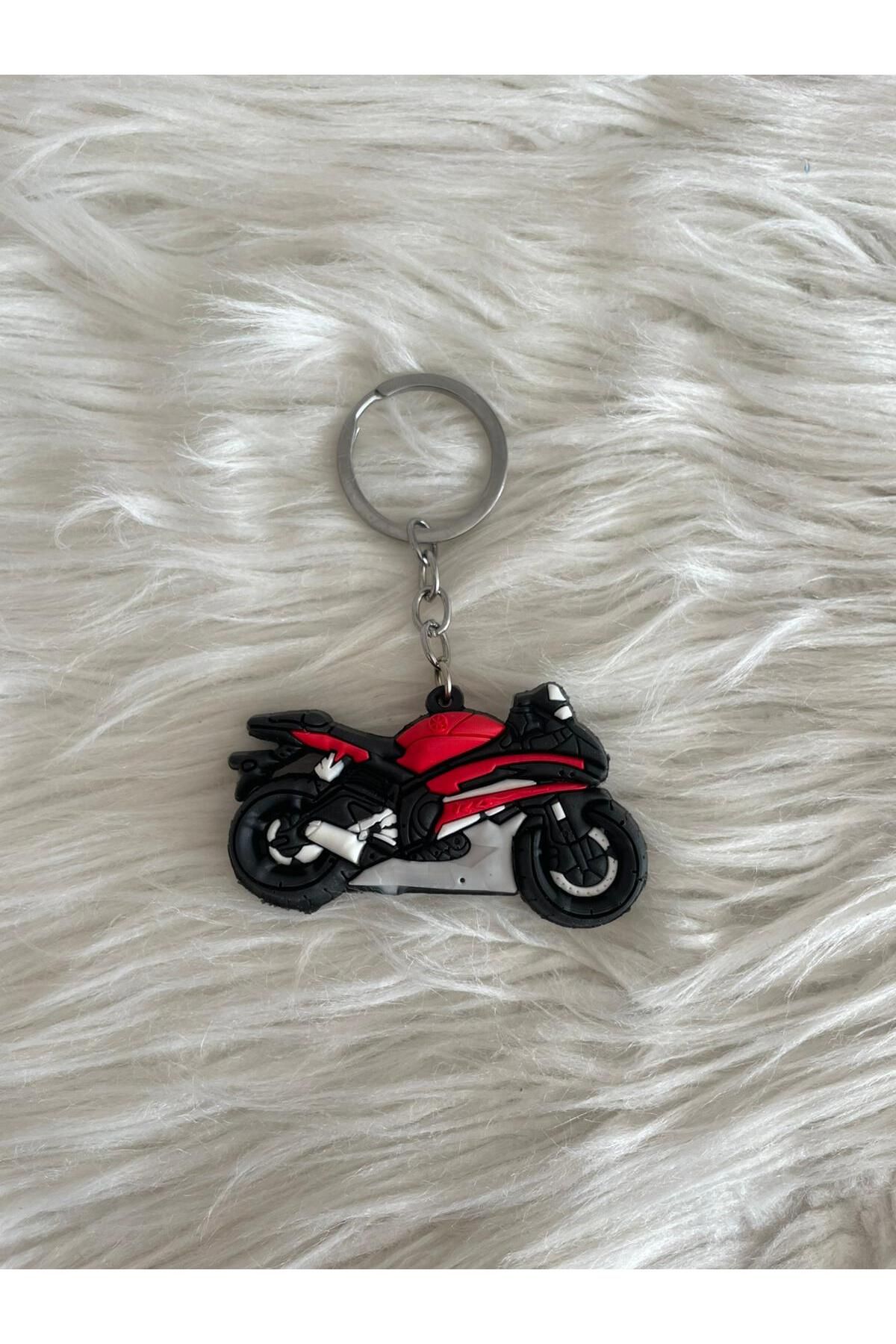 Minik Tutku Kırmızı Motor, Motosiklet 3D Silikon Anahtarlık