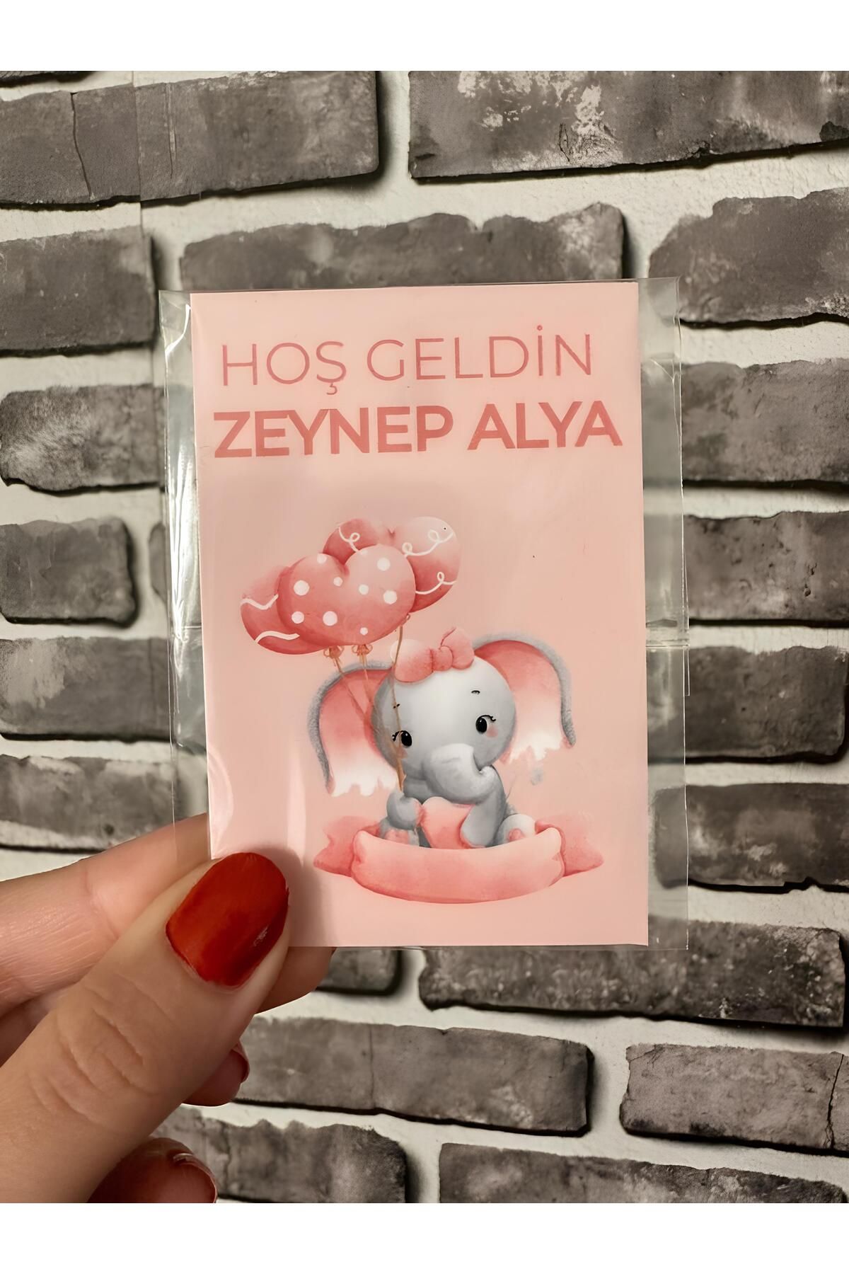 Renkia Studio Hoşgeldin Kız Bebek Temalı 18’li Magnet Seti – Pembe Doğum Hediyeliği & Baby Shower