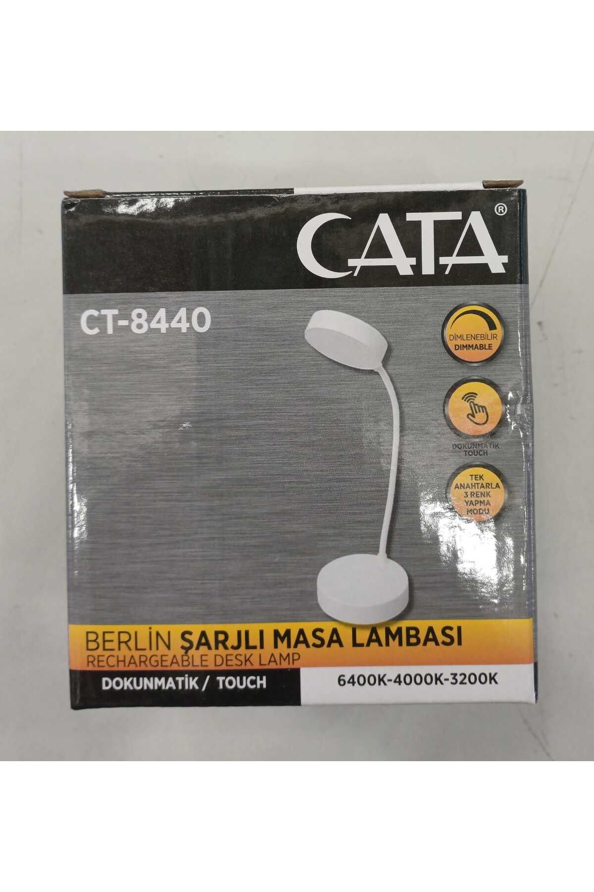 Cata CT 8440 BERLİN MASA LAMBASI BEYAZ