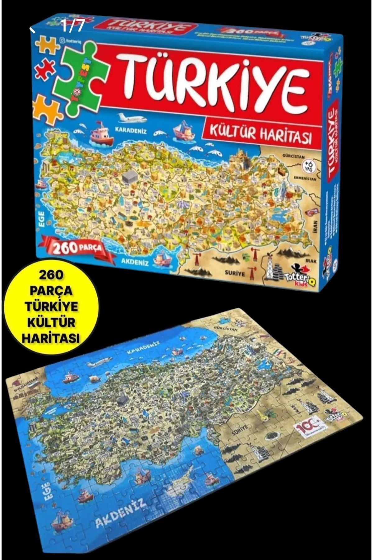 HBNC 260 Parça Dev Puzzle Türkiye Kültür Haritası Puzzle