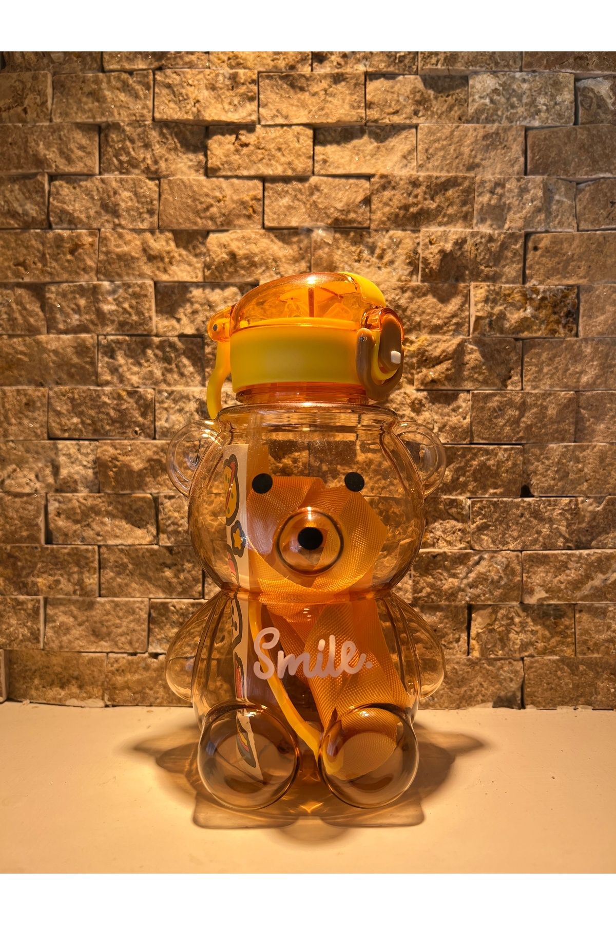 daısydecoratıon Ayıcık Su Matarası Ayıcıklı Suluk Figürlü Su Şişesi Ayıcık Matara 800ml