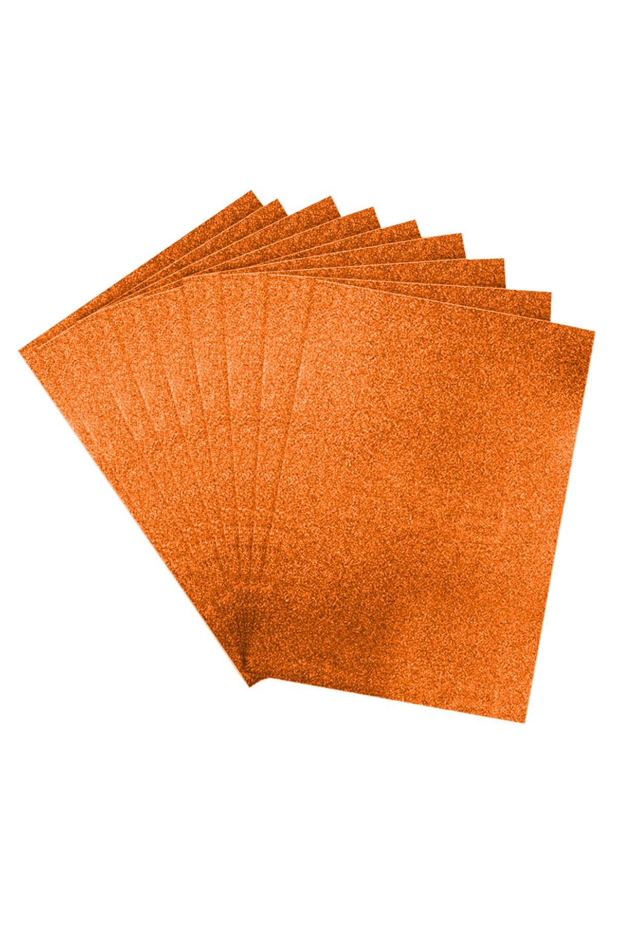 ALPJOY 50x70 Eva Tabaka Simli Turuncu 10'lu Paket