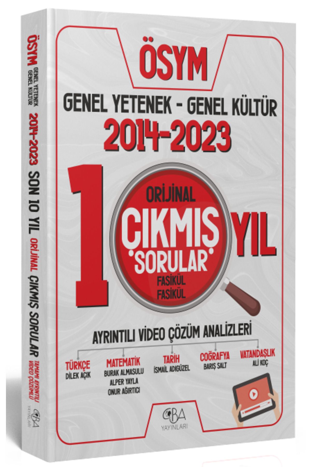 CBA Akademi SÜPER FİYAT - CBA Yayınları KPSS Genel Yetenek Genel Kültür Orijinal Son 10 Yıl Çıkmış Sorular 2014-