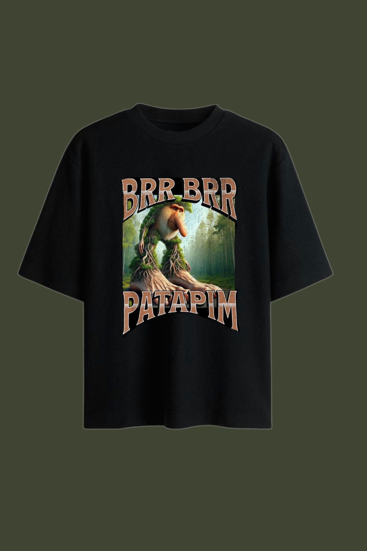 Dupe Design BRR BRR PATAPIM Baskılı Oversize T-shirt
