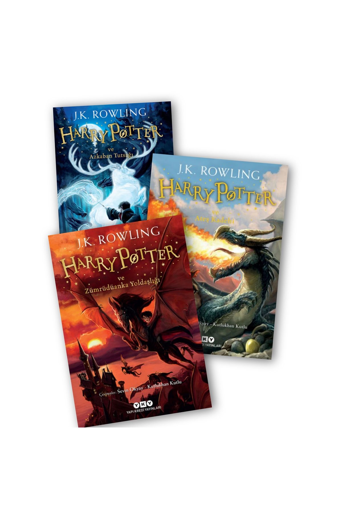 Yapı Kredi Yayınları Harry Potter Azkaban Tutsağı - Ateş Kadehi - Zümrüdüanka Yoldaşlığı 3 lü Set J.K. Rowling