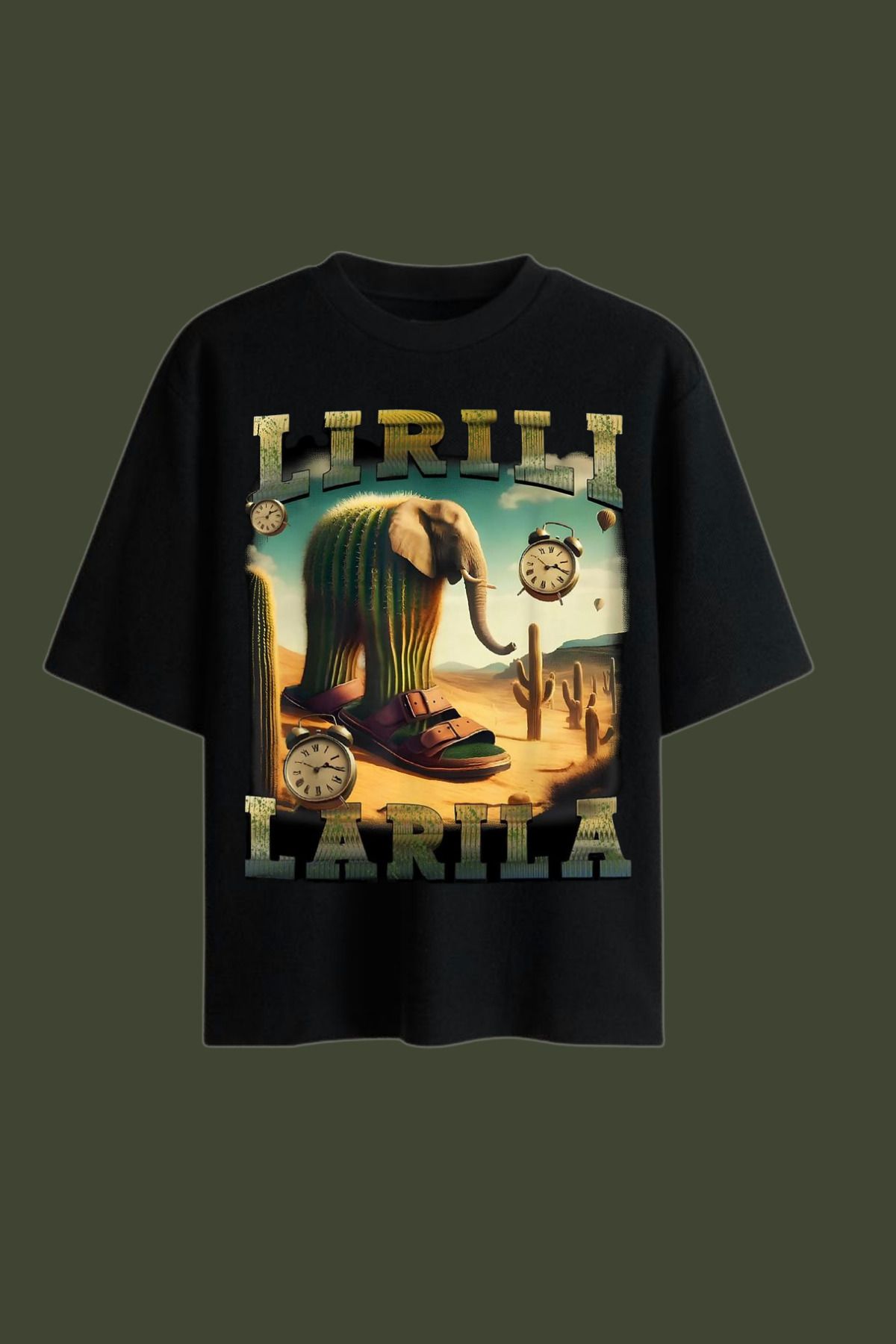 Dupe Design LIRILI LARILA Baskılı Oversize T-shirt