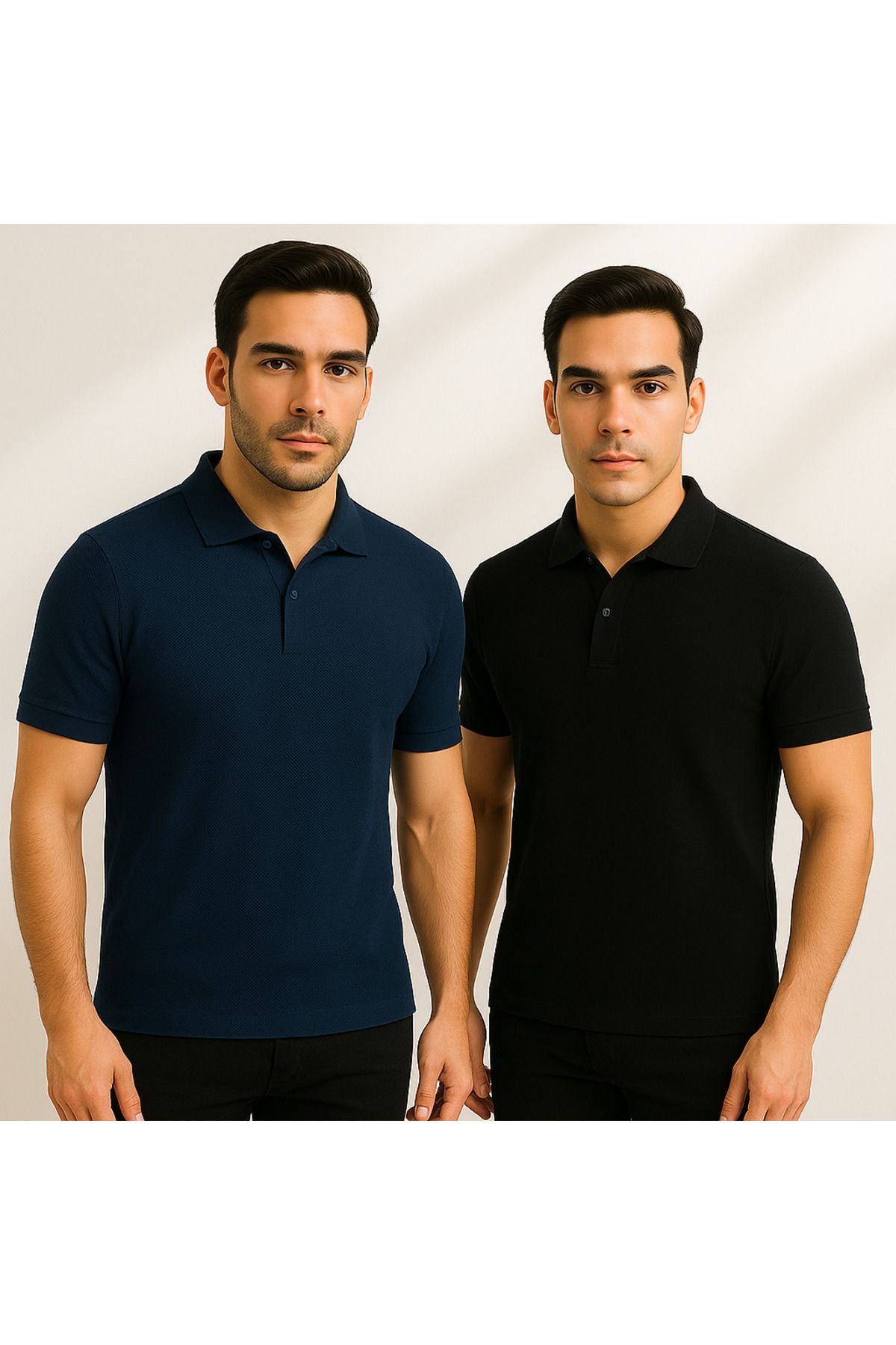 LC Waikiki Organik Pamuklu Basıc Erkek Polo Yaka T-Shirt 2'Li