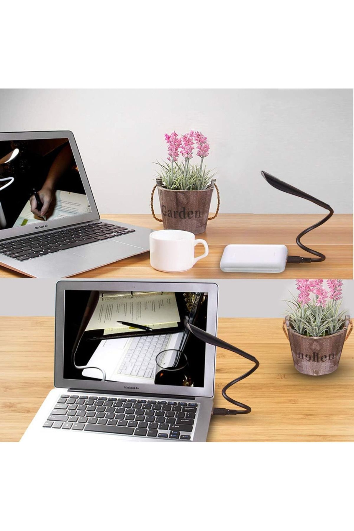nelerbulurum USB Girişli esnek 3 Seviye Dokunmatik Usb Led Masa Çalışma Kitap Okuma Lambası Pc Gece Lambası