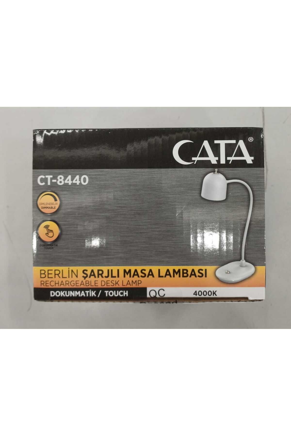 Cata CT8440 BERLİN MASA LAMBASI BEYAZ