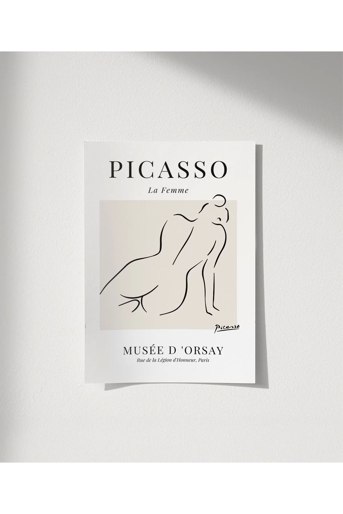 VOGLOO Çerçevesiz Poster Picasso La Femme