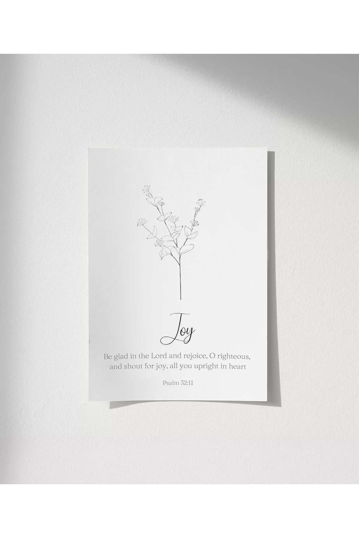 VOGLOO Çerçevesiz Poster Joy Temalı İnanç ve Motivasyon