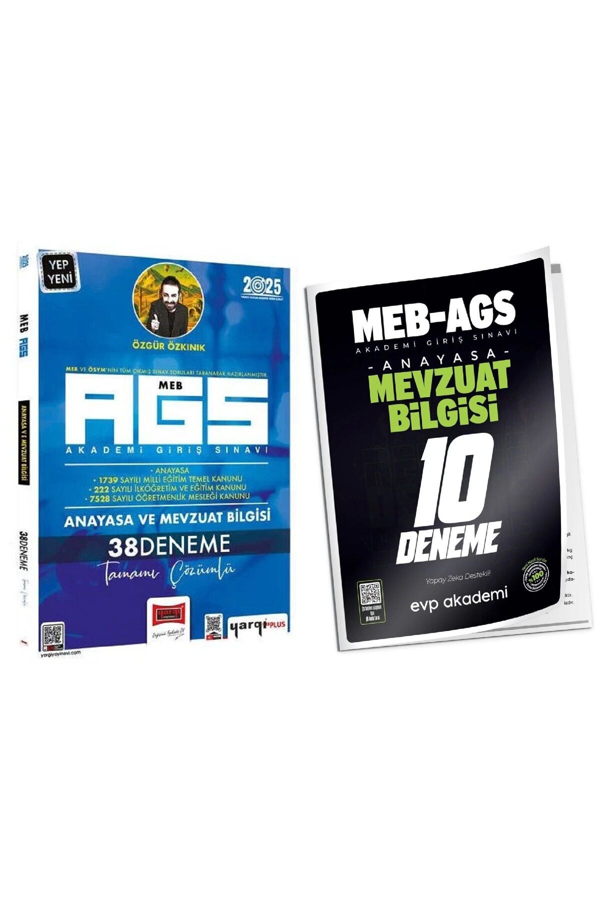 Yargı Yayınları Yargı + EVP 2025 MEB-AGS Mevzuat 38+10 Deneme 2 li Set - Özgür Özkınık Yargı Yayınları + EVP Akademi
