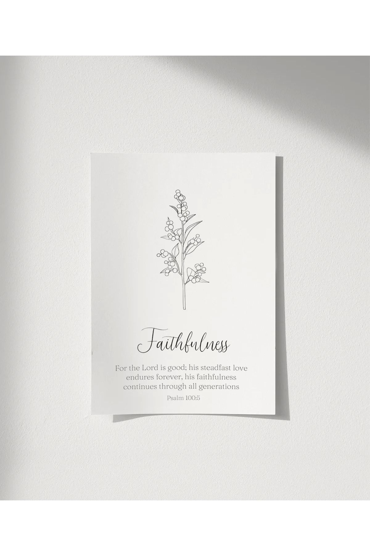 VOGLOO Çerçevesiz Poster Faithfulness Temalı Minimalist