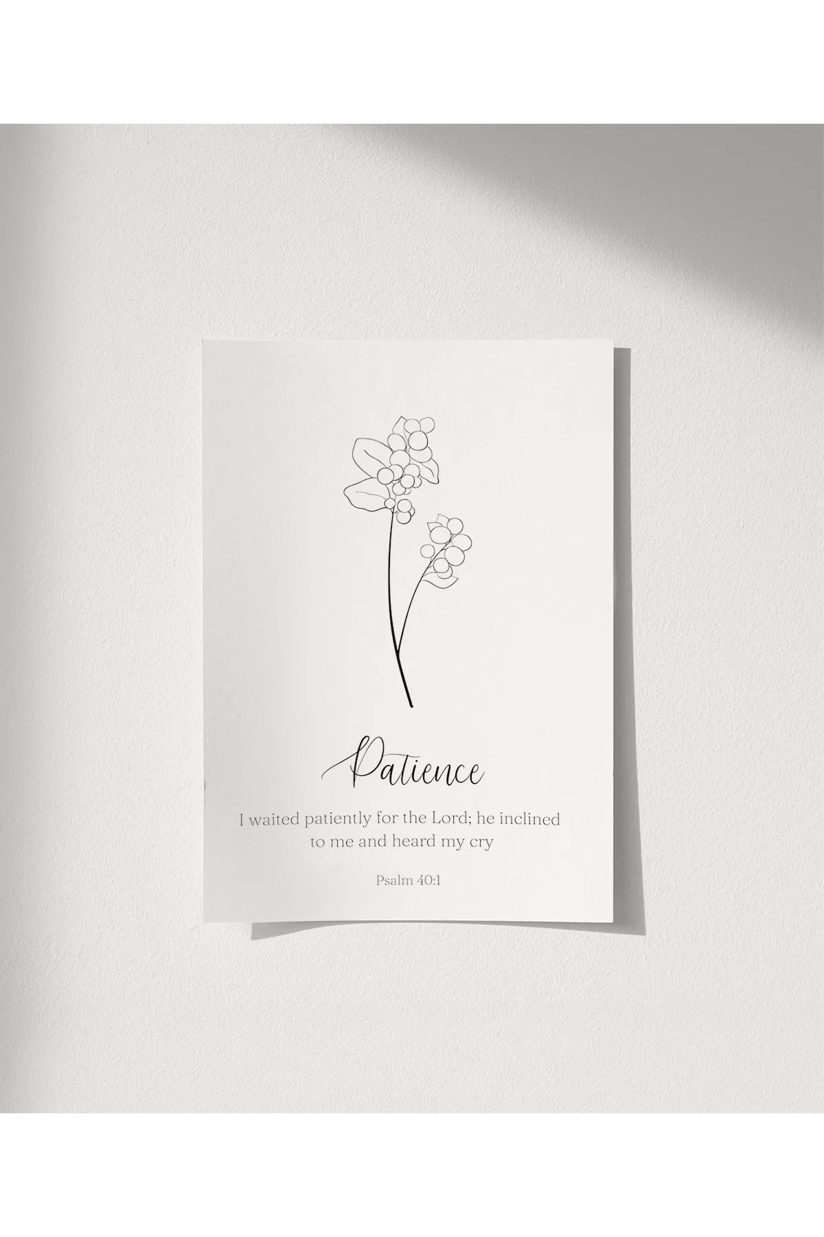 VOGLOO Çerçevesiz Poster Patience Temalı Minimalist