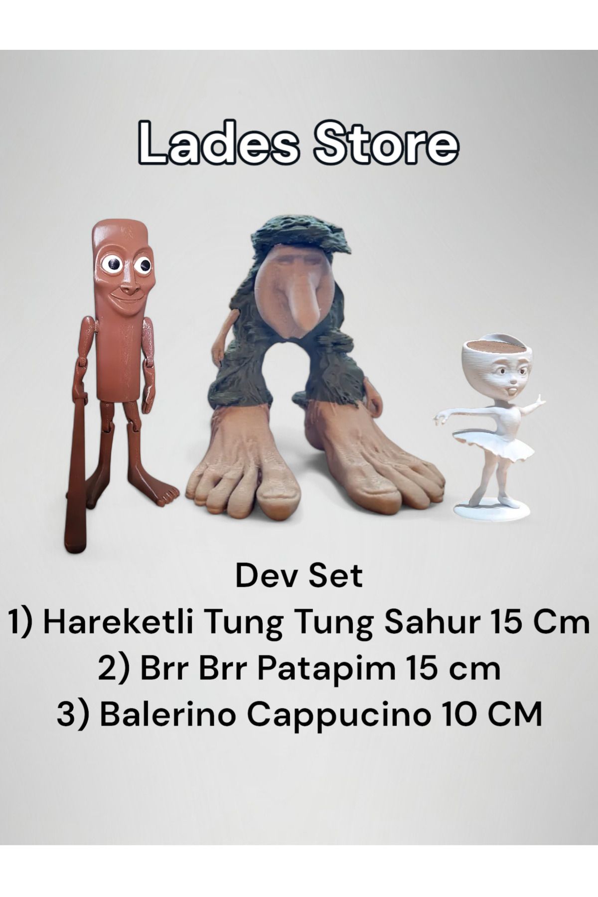 Lades Brainrot Dev Set Tung Tung Tung Sahur Brr Brr Patapim Balerino Cuppucino