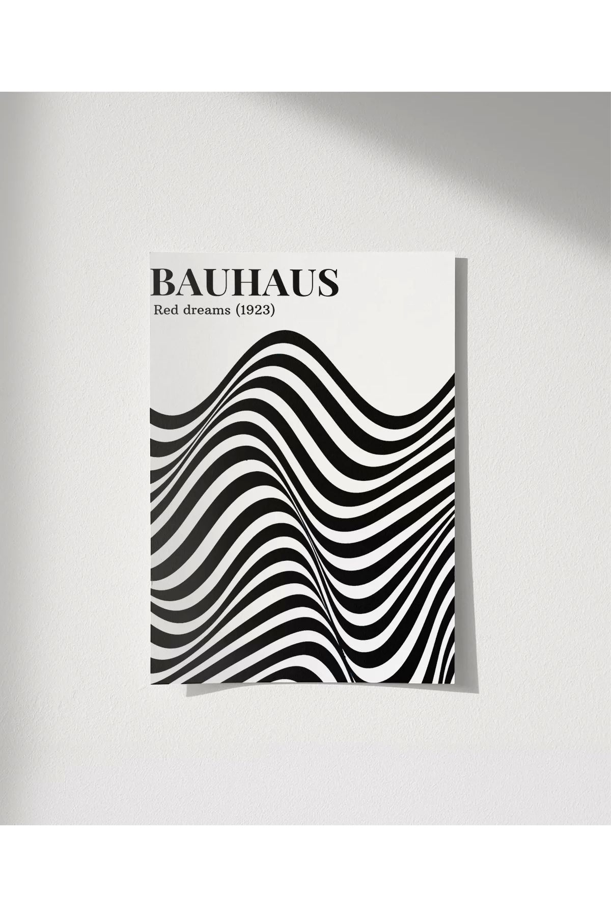 VOGLOO Çerçevesiz Poster Retro Bauhaus Tasarımı Grafik
