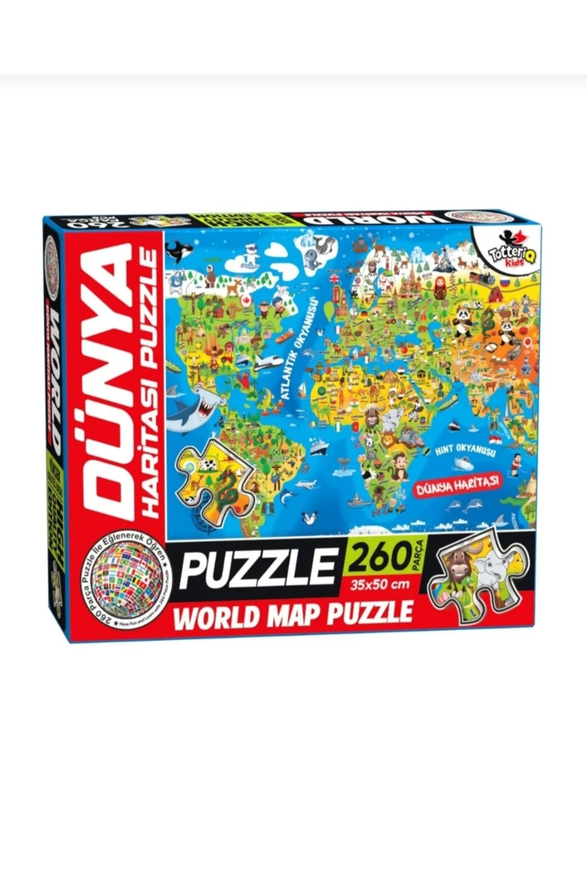 HBNC 260 Parça Dev Dünya Haritası Puzzle