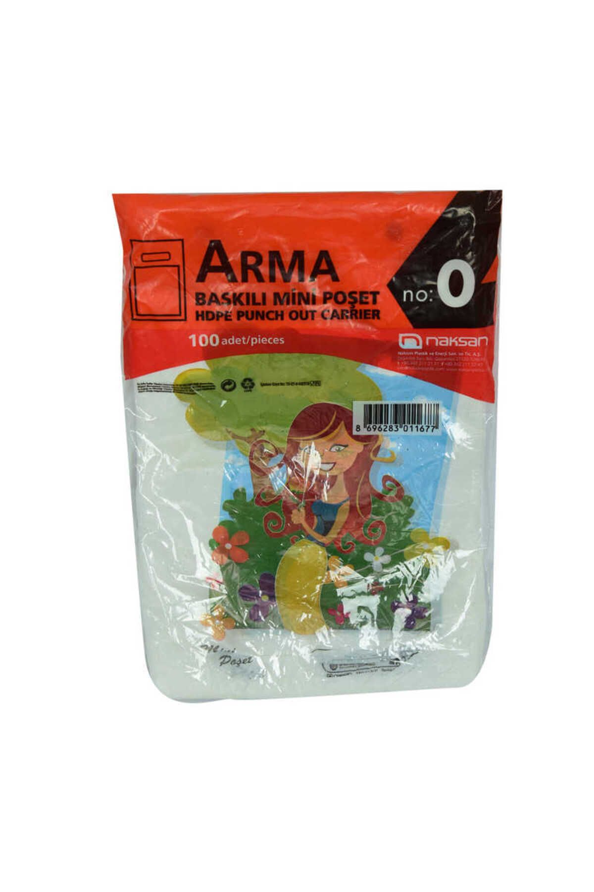 OEM Arma Baskılı Mini Poşet Eczane Mağaza Dükkan Poşeti Karma Desen Renk 32X20 Cm 100 Adet No:0