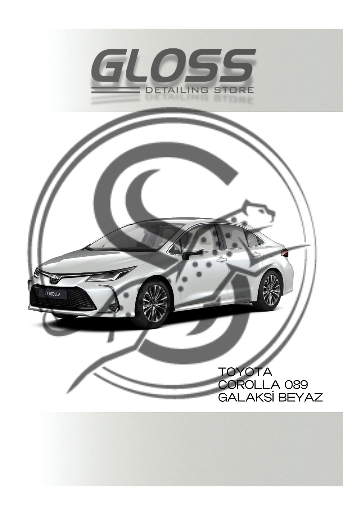 Gloss Detailing Toyota Corolla Sedefli Galaksi Beyaz 089 - Profesyonel Rötuş Boyası Çift Şişe 30ml./30ml.