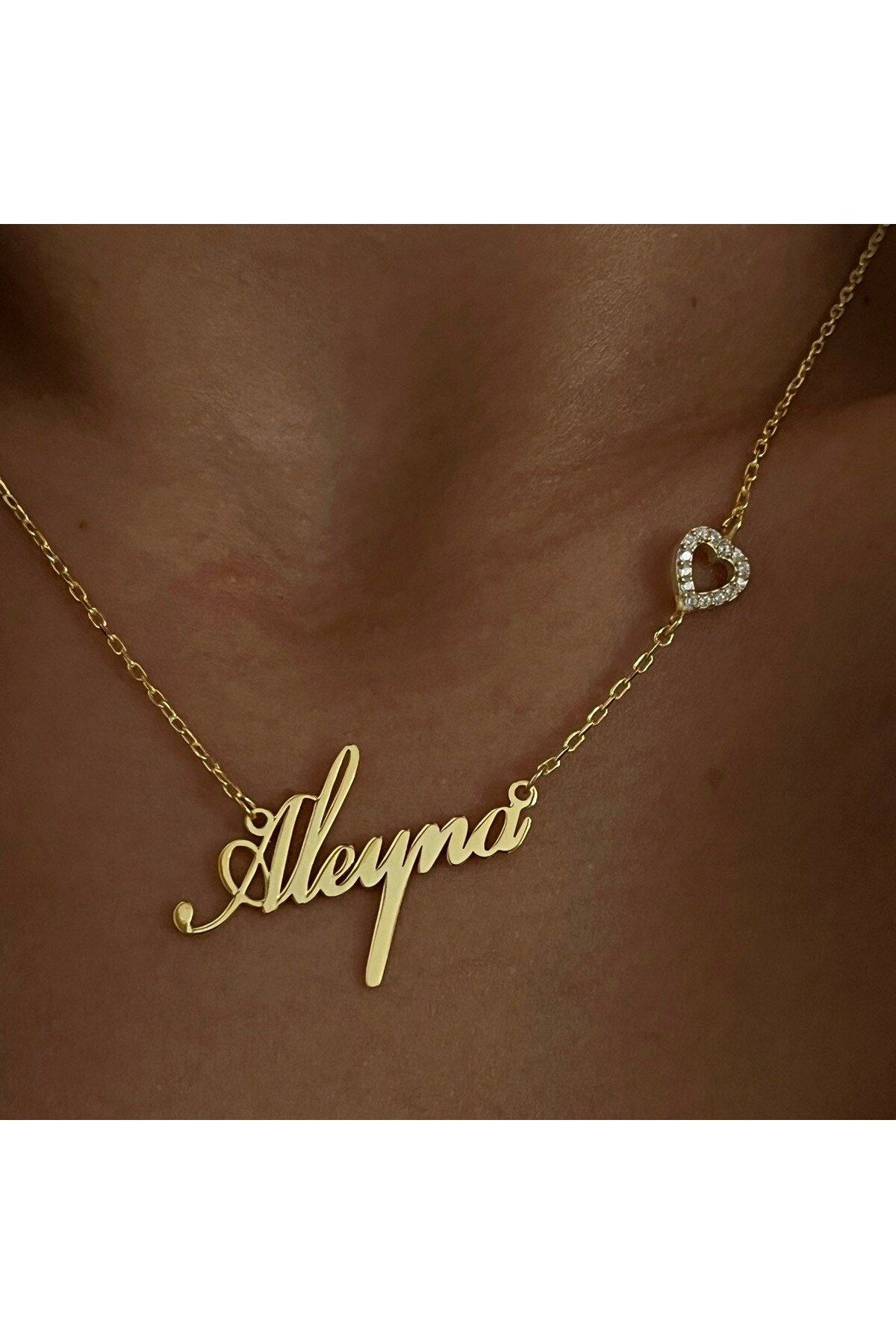 beonejewelry KALP SEMBOLLÜ İSİM KOLYE | 925 GÜMÜŞ