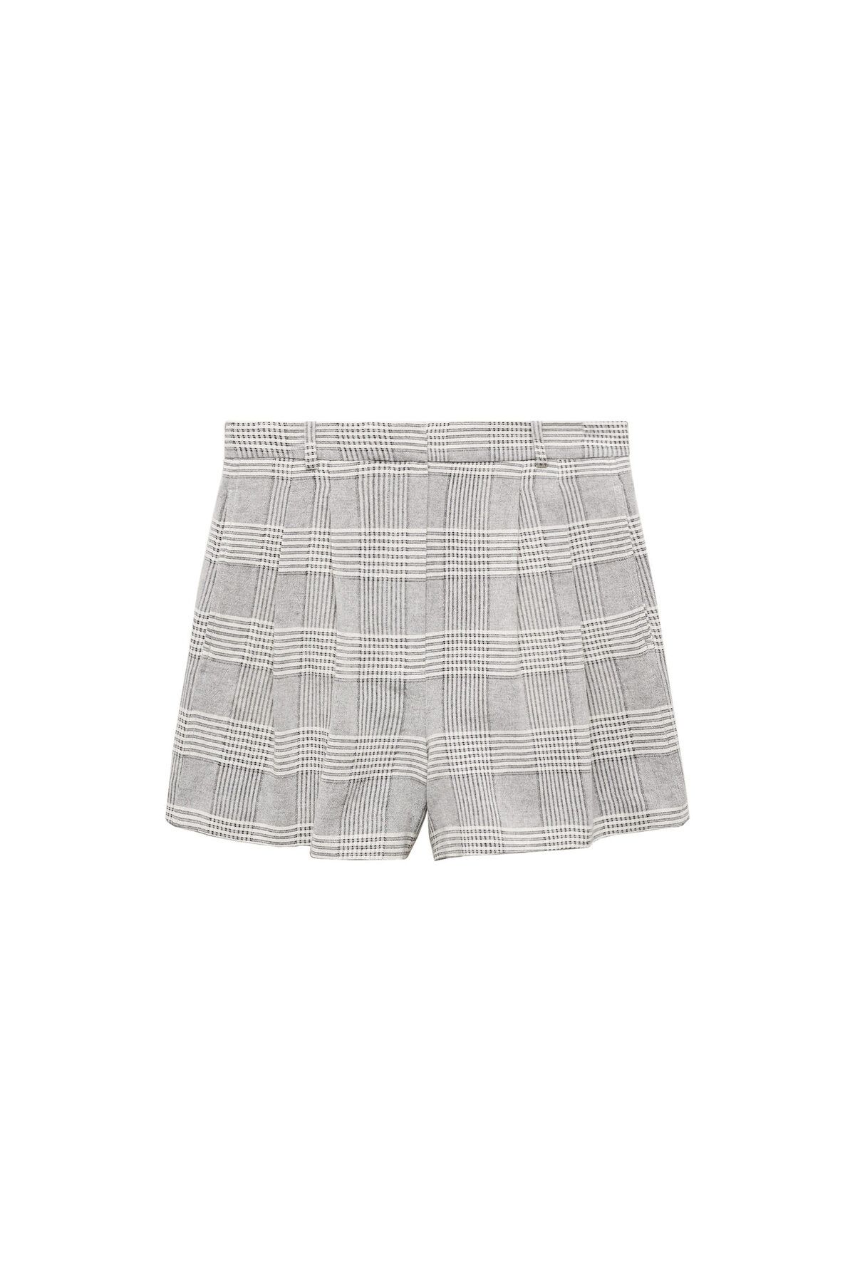 MANGO Woman-Checkered Collared Shorts 5