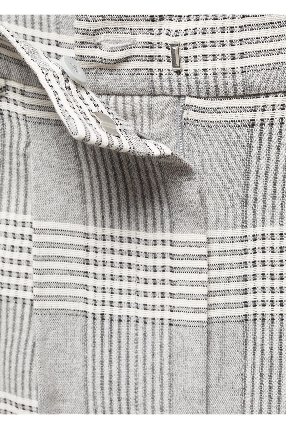 MANGO Woman-Checkered Collared Shorts 7