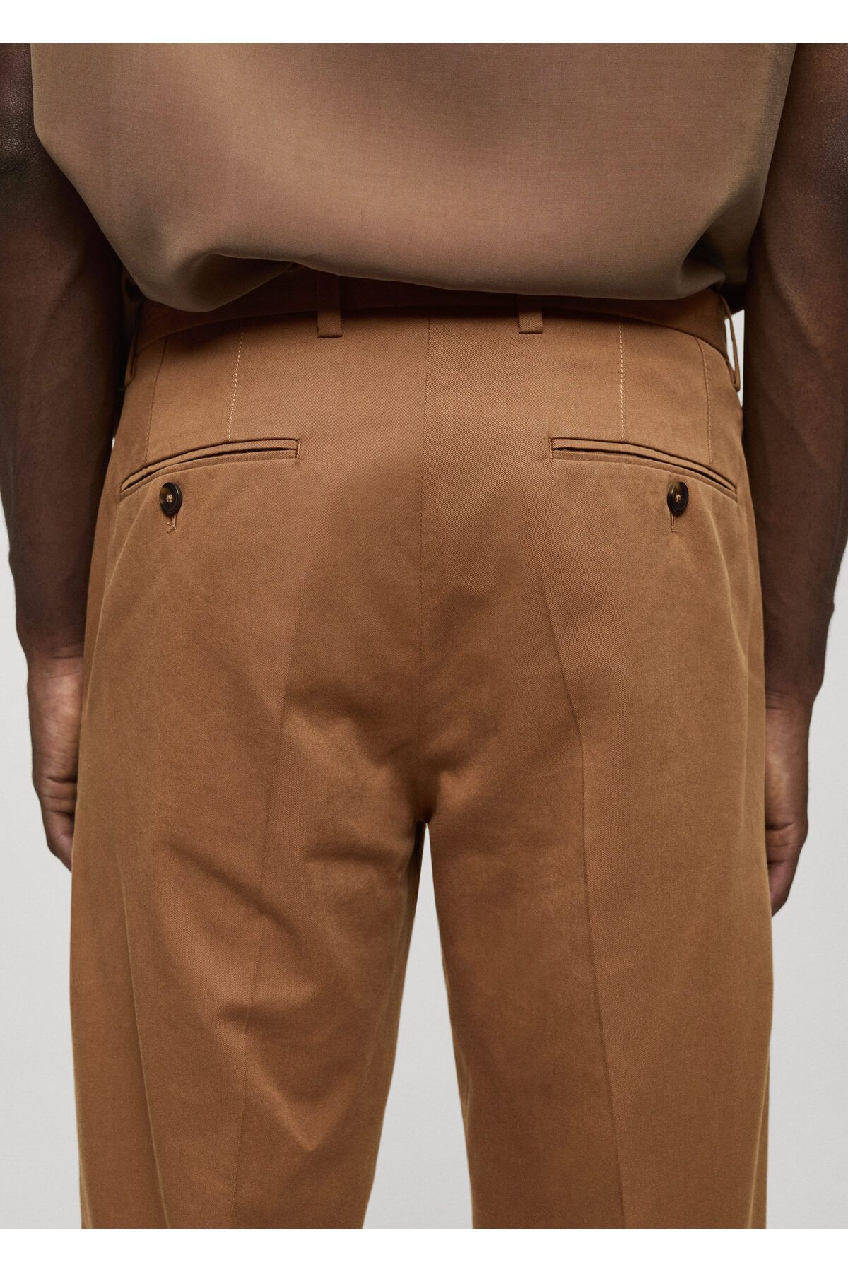 MANGO Woman-Brown Men's Trousers 77014438 10