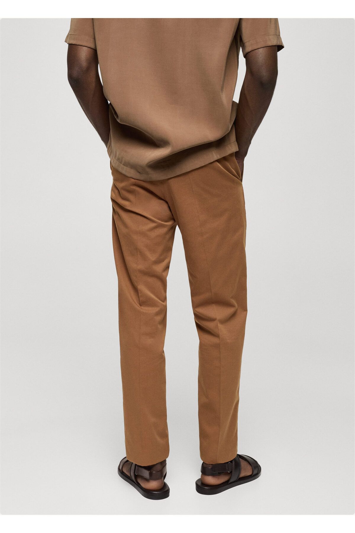 MANGO Woman-Brown Men's Trousers 77014438 3