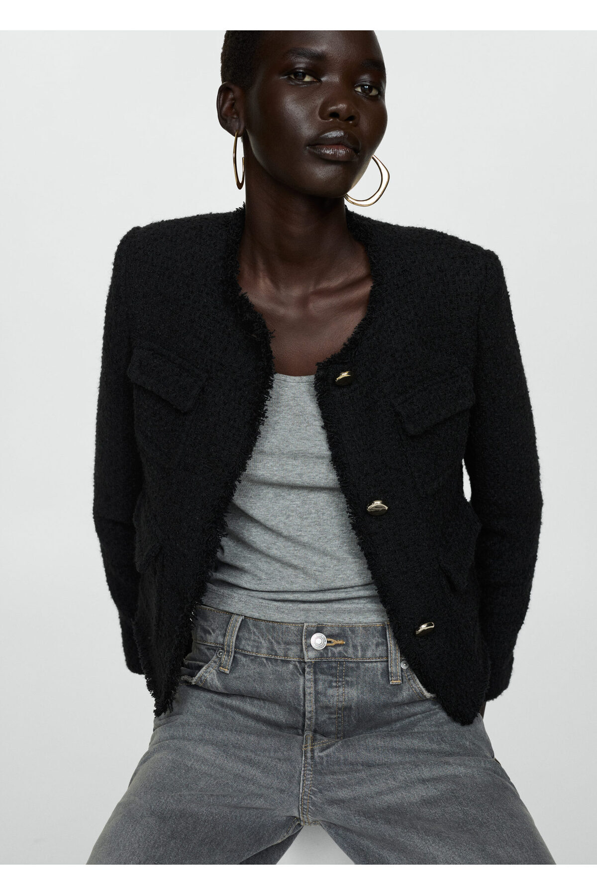 MANGO Woman-Black Women's Jacket 77074067 14