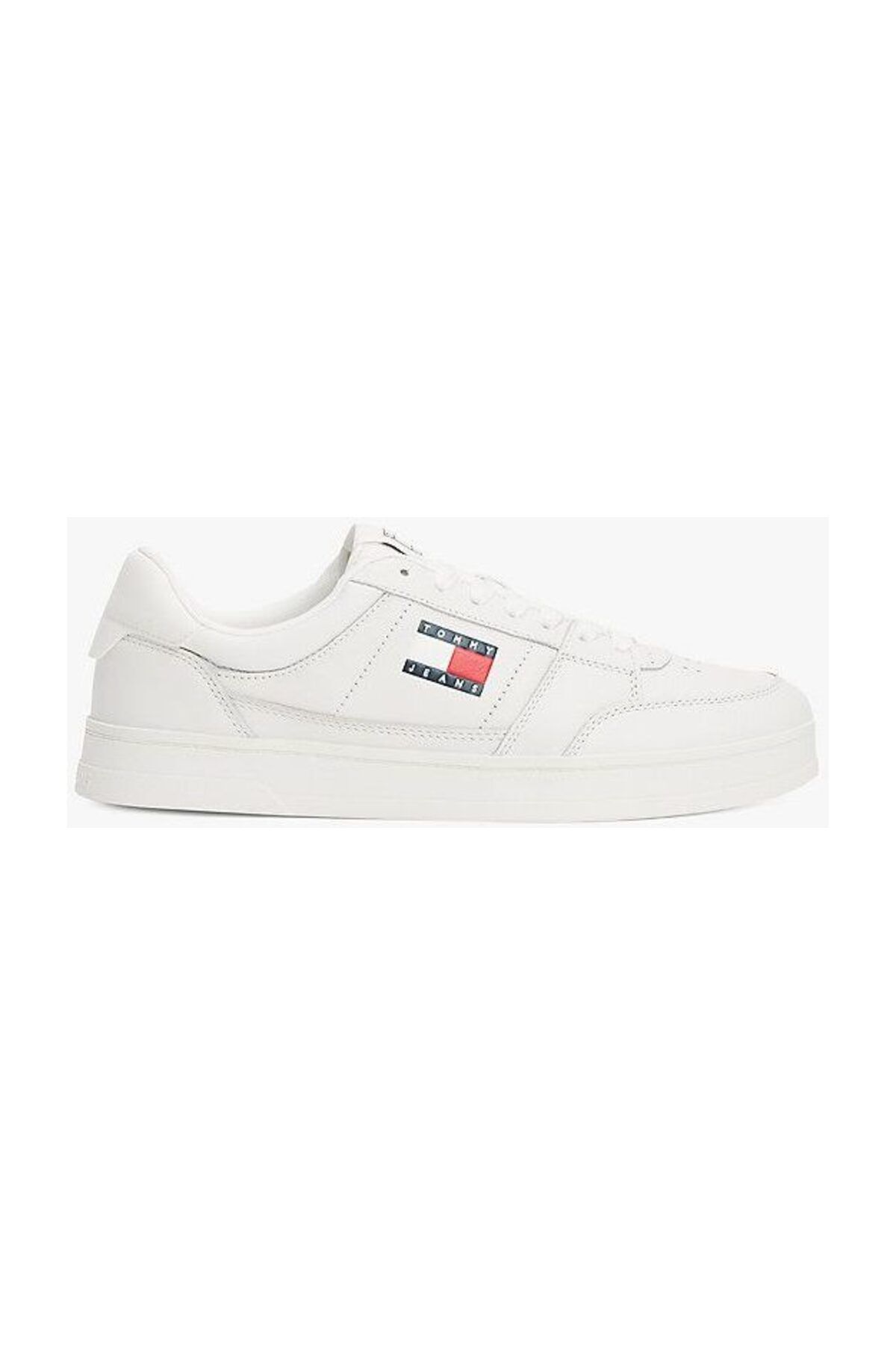 Tommy Hilfiger Męskie Białe Skórzane Trampki Greenwich Essential Mężczyzna - 43