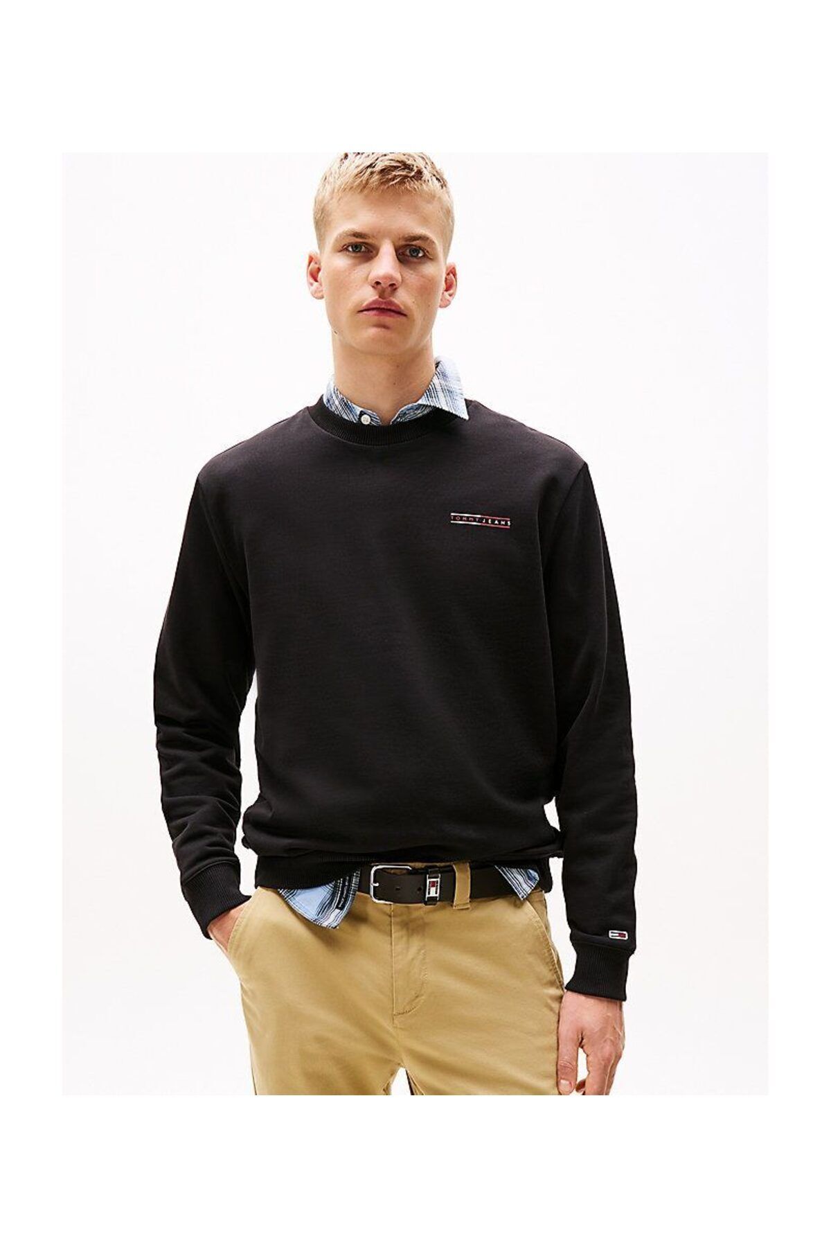 Tommy Hilfiger Męska Bluza Tjm Single Color - Czarna Mężczyzna - S