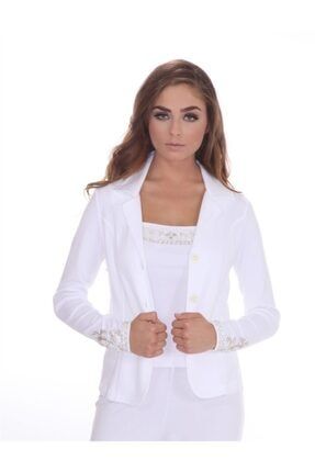 Kadın Beyaz Twinset Blazer Ceket Bga017370ts BAG162/13/7992ATS