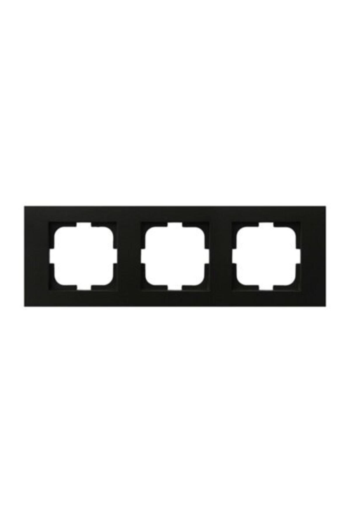 OVİVO-Grano Metallic Black Triple Frame 3 Pieces 1