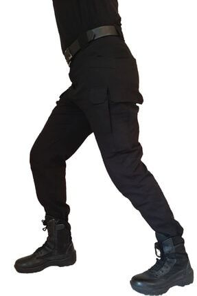 Erkek Siyah Silah Cepli Taktik Pantolon Çıtçıtlı Tutuculu HLVWXZ59