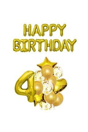 Happy Bırthday Doğum Günü Ve 4 Yaş Balon Seti BM600