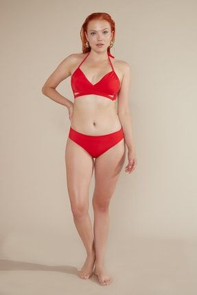 Toparlayacı Kırmızı Kadın Mayo Bikini | 2101001-1