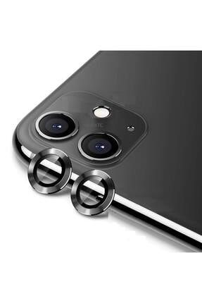 Iphone 12 Mini Metal Çerçeveli (siyah) Kamera Koruma Lensi TYC00214968519