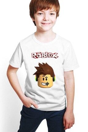 Kişiye Özel Isimli Roblox Baskılı Beyaz Unisex Çocuk T-shirt M03 PRA-4590265-334544
