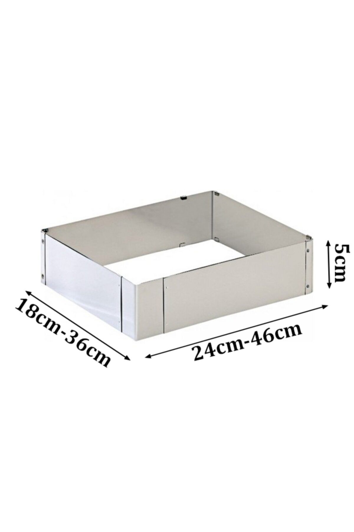 Nar kalıp-Narkalıp Rectangular Adjustable Cake Mold 18-36cm 24-46cm Depth 6cm 4